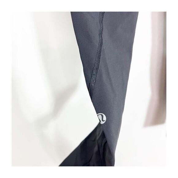 Lululemon Leggings Womens Size 6 Cropped Black Compression Pull On Black Ladies - Picture 5 of 6